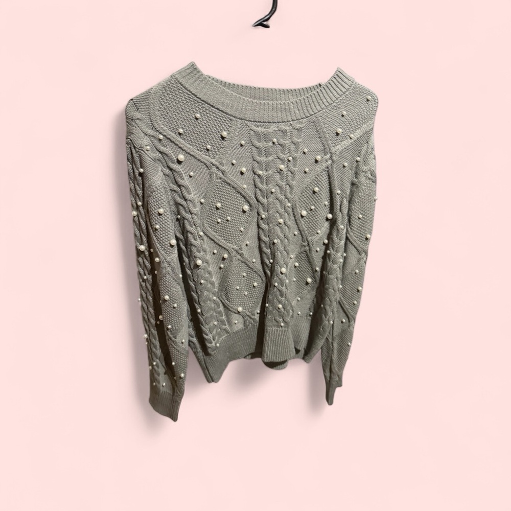 Pink Lily Gray Crew Neck Jacket